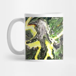 the landscape glitch in melting painting abstract art ecopop Mug